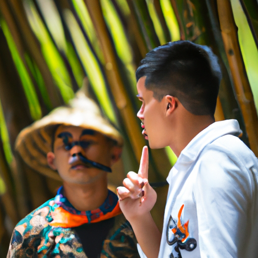 מקומי תאילנדי באינטראקציה עם תייר